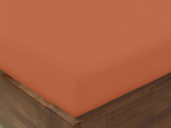 Bavlněné prostěradlo - plachta světle cihlové značky Škodák