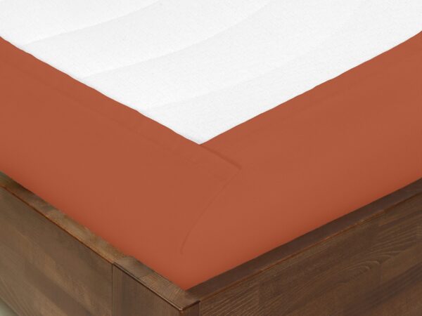 Bavlněné prostěradlo - plachta světle cihlové značky Škodák