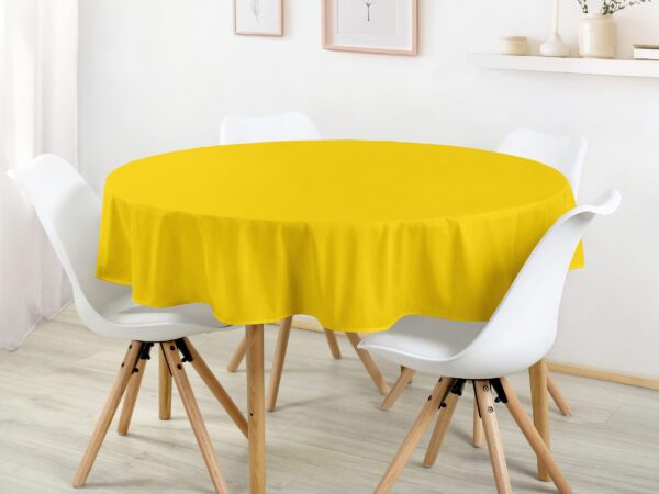 Kulatý ubrus Loneta žlutý značky Škodák