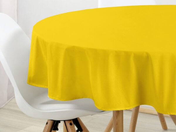 Kulatý ubrus Loneta žlutý značky Škodák