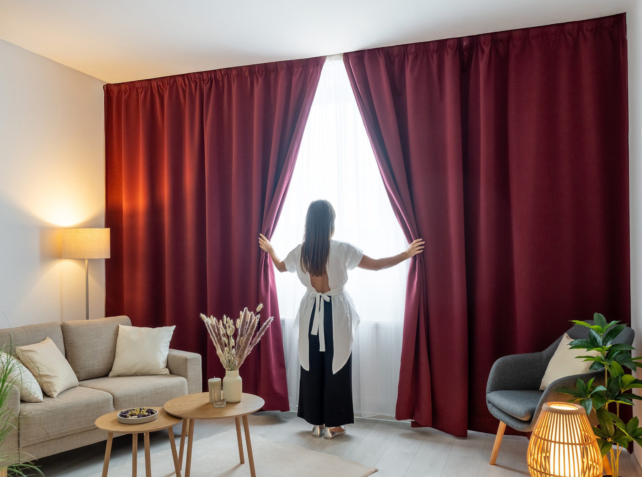 Zatemňovací závěs Blackout bordó