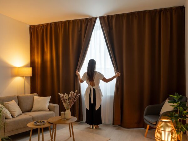 Zatemňovací závěs Blackout hnědý