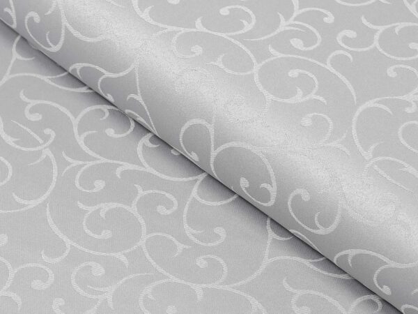 Hotelový teflonový ubrus žakár - šedý zámecký vzor Lux