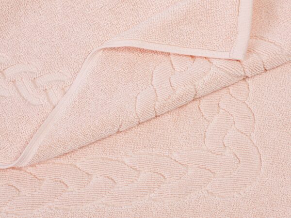 Koupelnová froté předložka 50x70 cm pudrová vzor Vánočka značky Škodák