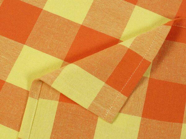 Bavlněná utěrka z kanafasu oranžovo-žlutá kostka velká 50x70 cm značky Škodák