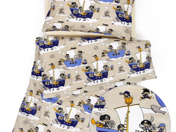 Bavlněné povlečení do školky piráti značky Škodák