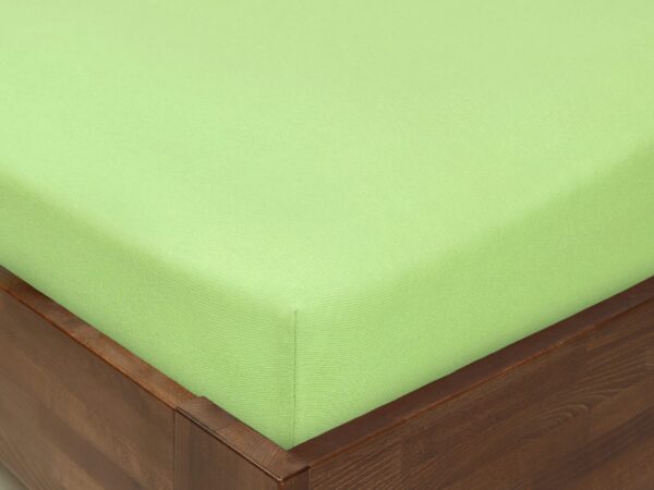 Jersey prostěradlo s napínací gumou světle zelené značky Škodák