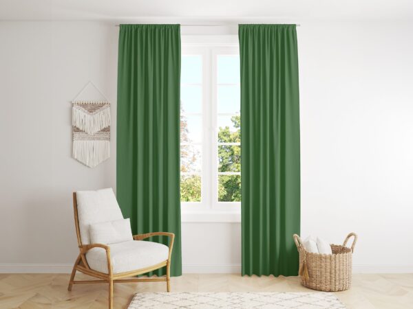 Dekorační závěs Loneta tmavě zelený značky Škodák