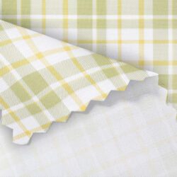 Teflonové prostírání žluté a zelené káro značky Škodák
