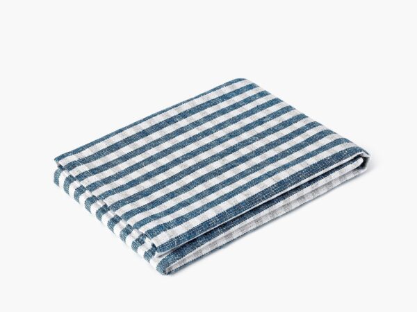 Keprová utěrka pestře tkaná modrý proužek značky Škodák