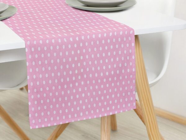 Bavlněný běhoun puntíky na růžové značky Škodák