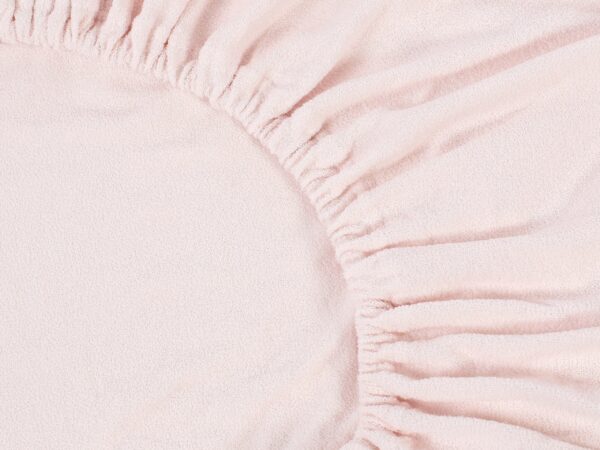 Froté prostěradlo s napínací gumou pudrově růžové značky Škodák