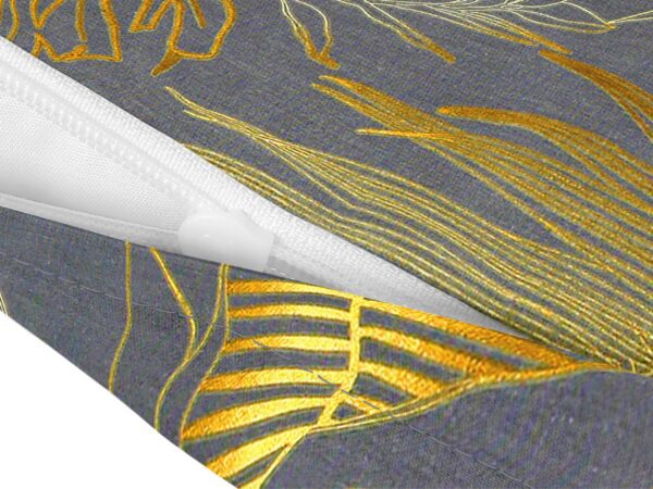 Bavlněný povlak na polštář zlaté listy na šedé značky Škodák