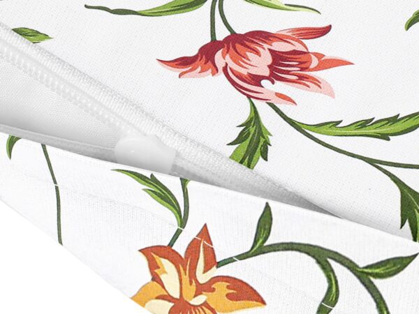 Bavlněný povlak na polštář popínavé květy na bílé značky Škodák