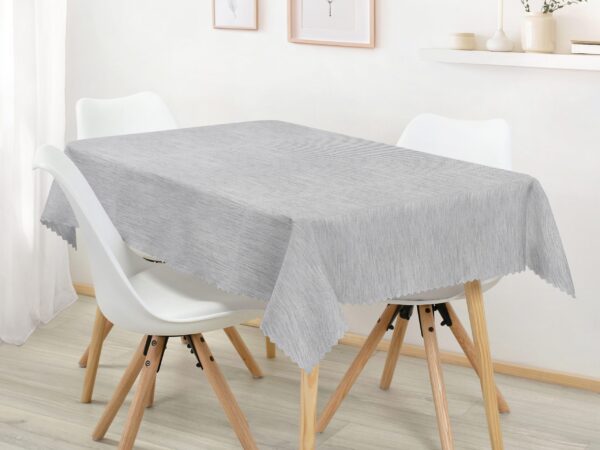 Hranatý teflonový ubrus šedý žíhaný značky Škodák