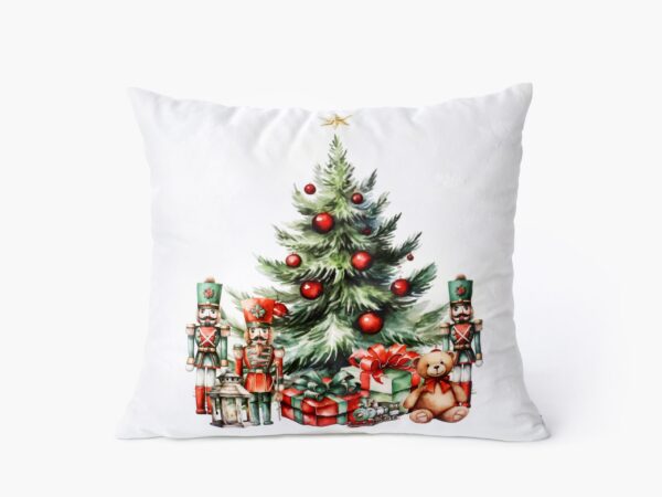 Vánoční sametový povlak na polštář stromeček s dárečky značky Škodák