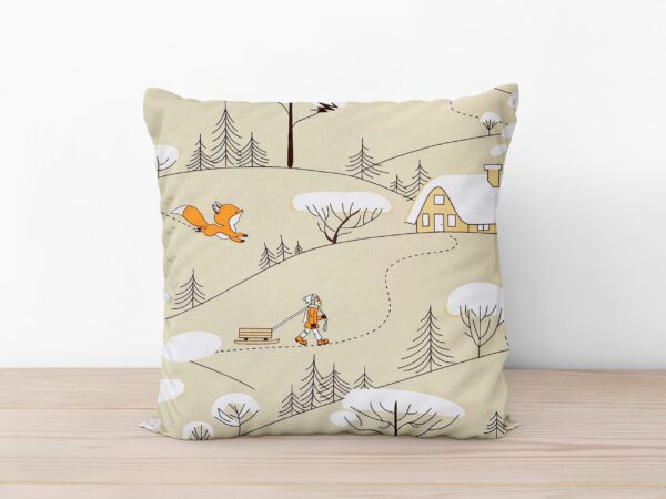 Flanelový povlak chaloupky na béžové značky Škodák