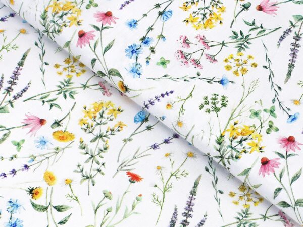 Kulatý teflonový ubrus rozkvetlá louka značky Škodák