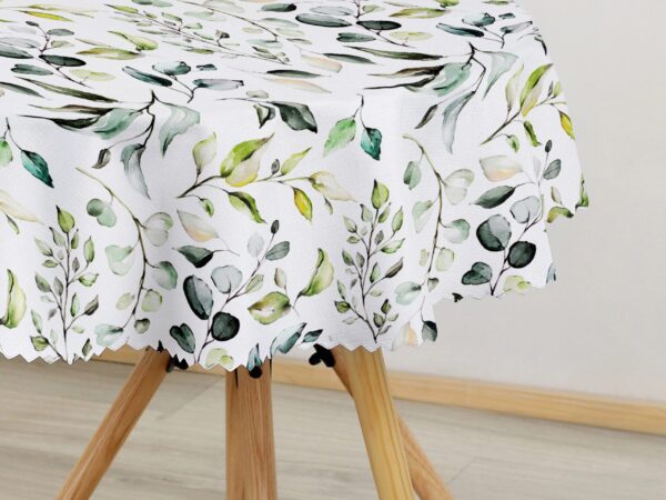 Kulatý teflonový ubrus eukalyptové lístky značky Škodák