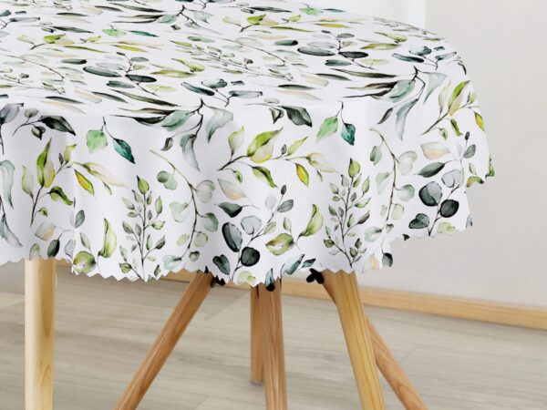 Oválný teflonový ubrus eukalyptové lístky značky Škodák