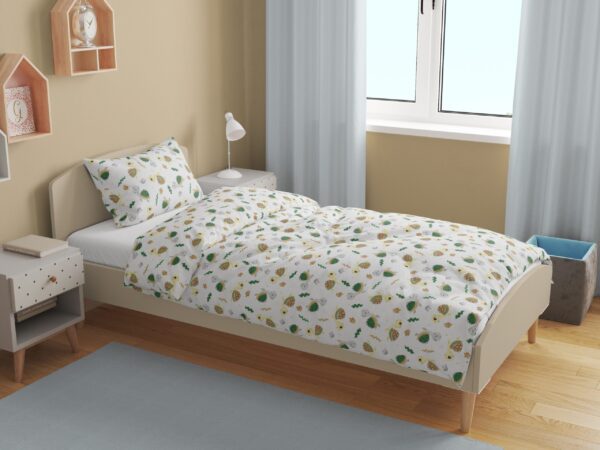 Bavlněné povlečení do školky želvičky na bílé značky Škodák