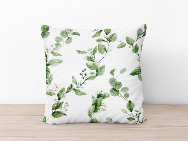 Krepový povlak na polštář zelené listy značky Škodák