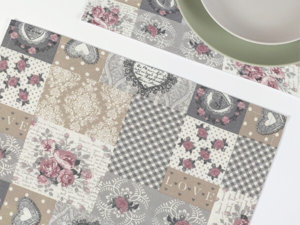 Prostírání Loneta srdce patchwork značky Škodák