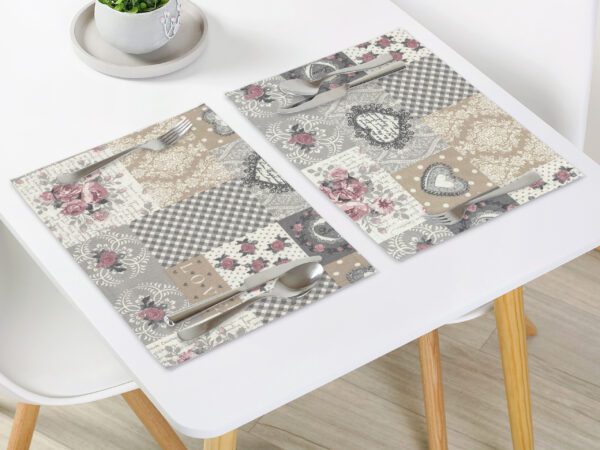 Prostírání Loneta srdce patchwork značky Škodák