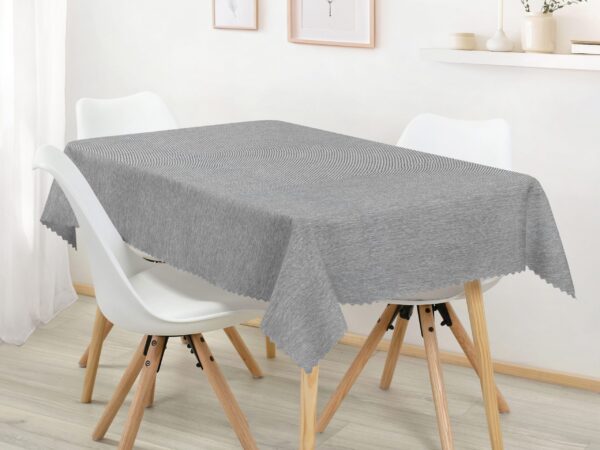 Hranatý teflonový ubrus šedý s nitkou značky Škodák