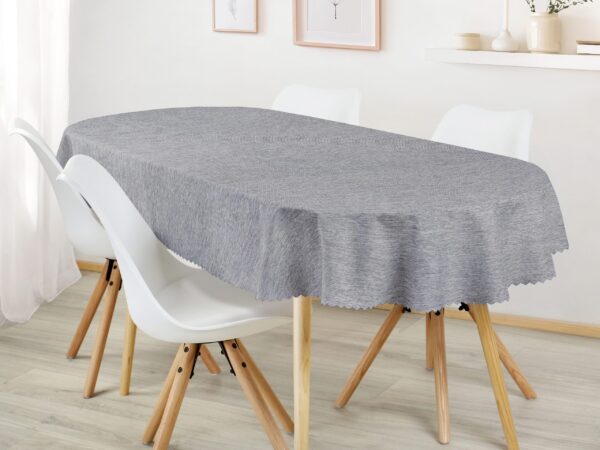 Oválný teflonový ubrus šedý s nitkou značky Škodák