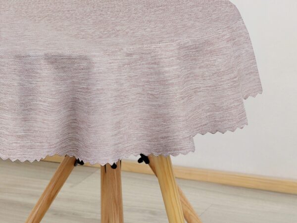 Kulatý teflonový ubrus kávový s nitkou značky Škodák