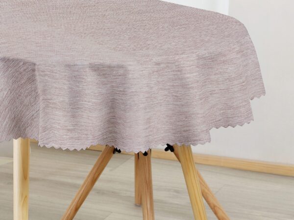 Oválný teflonový ubrus kávový s nitkou značky Škodák