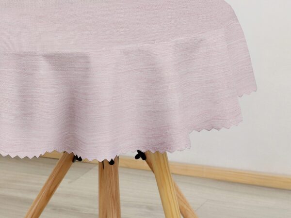 Kulatý teflonový ubrus starorůžový s nitkou značky Škodák