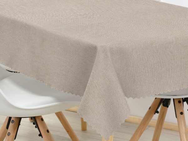 Hranatý teflonový ubrus tmavě béžový značky Škodák