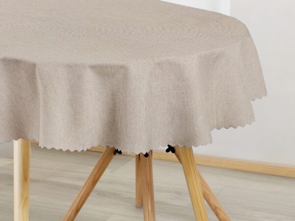 Oválný teflonový ubrus tmavě béžový značky Škodák