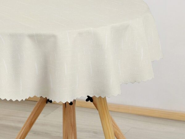 Kulatý teflonový ubrus čárky na smetanové značky Škodák