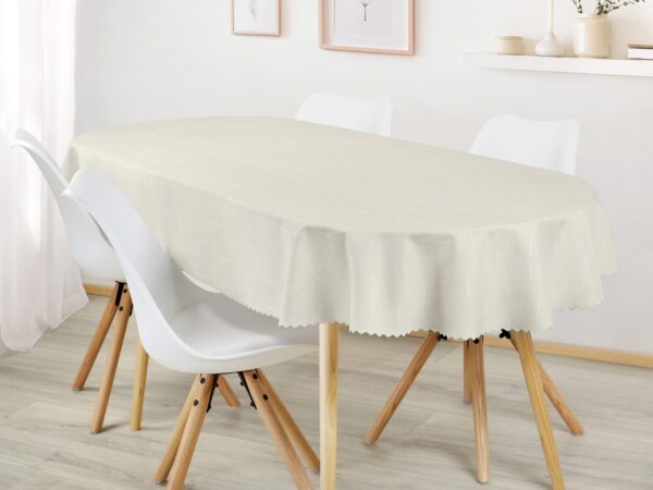 Oválný teflonový ubrus čárky na smetanové značky Škodák