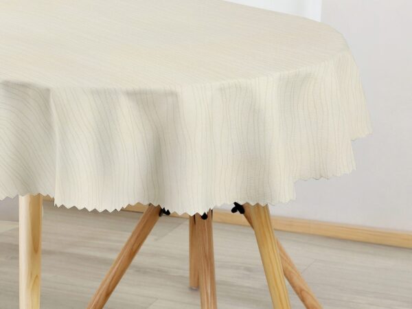 Oválný teflonový ubrus vlnky na smetanové značky Škodák