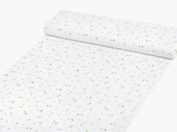 Bavlněný satén drobné kvítí na bílé značky Škodák