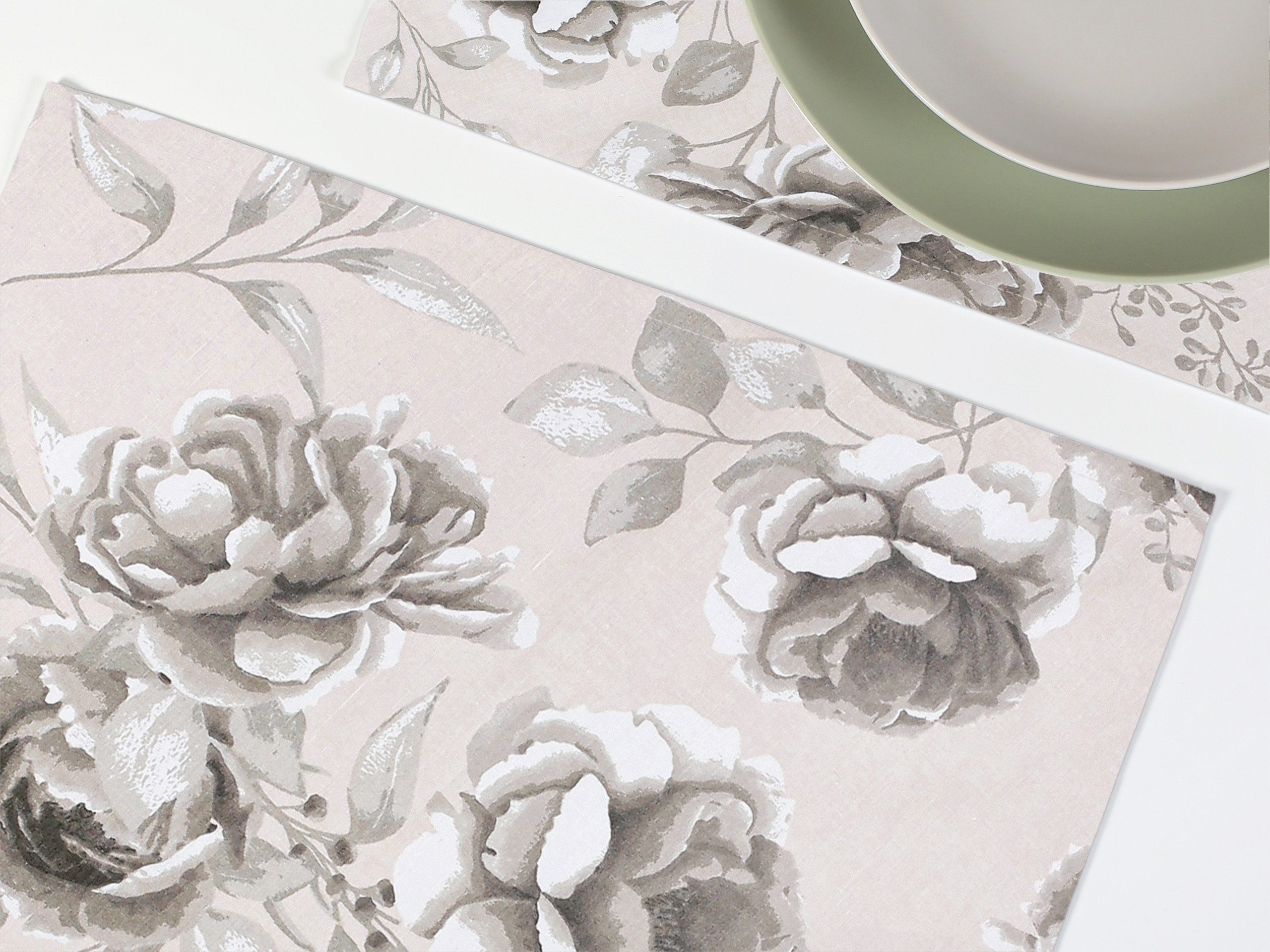 Bavlněné prostírání velké šedé květy značky Škodák