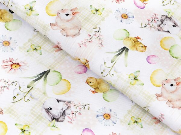 Kulatý teflonový ubrus zajíček a kuřátko značky Škodák