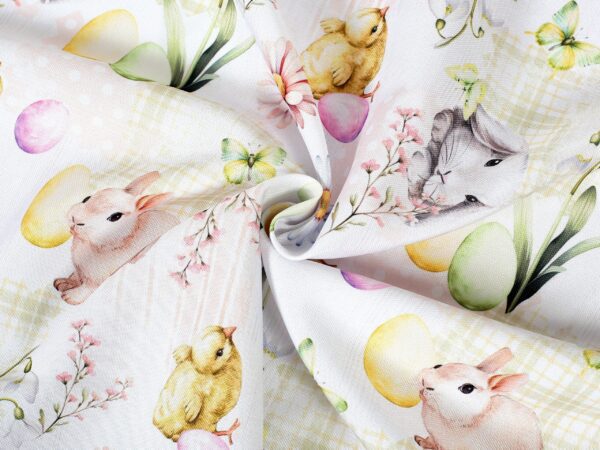 Teflonová látka zajíček a kuřátko metráž značky Škodák