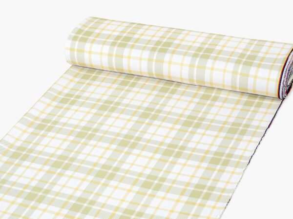 Teflonová látka žluté a zelené káro metráž značky Škodák