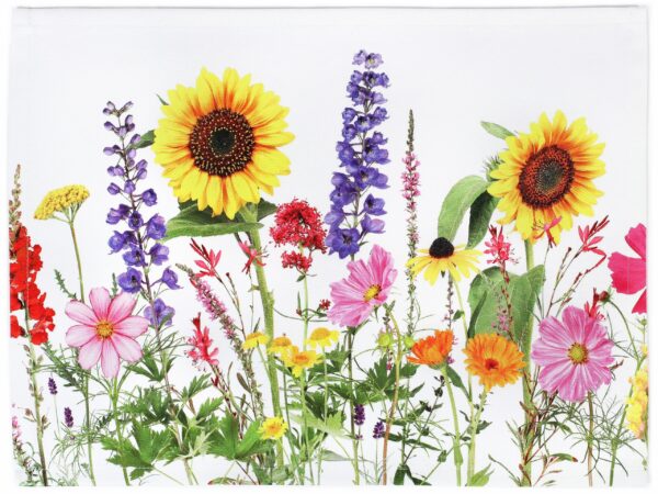 Bavlněné keprové prostírání louka slunečnice značky Škodák