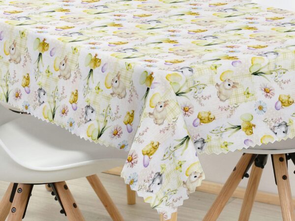 Hranatý teflonový ubrus zajíček a kuřátko značky Škodák