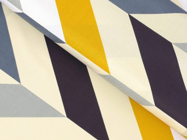 Bavlna metráž hořčicový cikcak značky Škodák