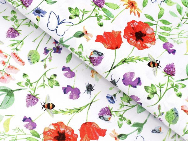 Bavlna metráž letní louka značky Škodák