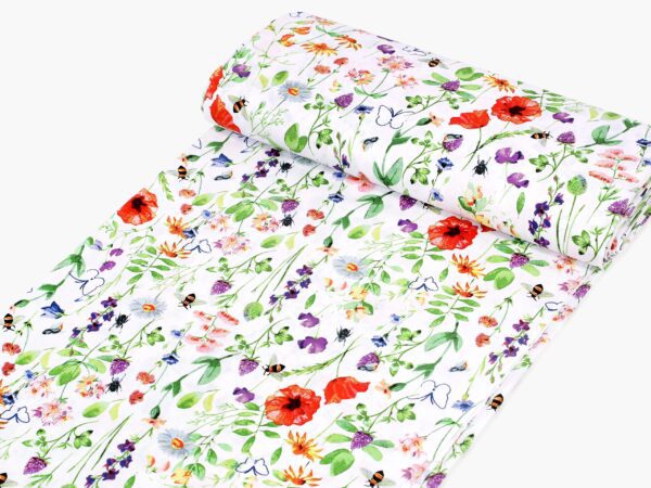 Bavlna metráž letní louka značky Škodák