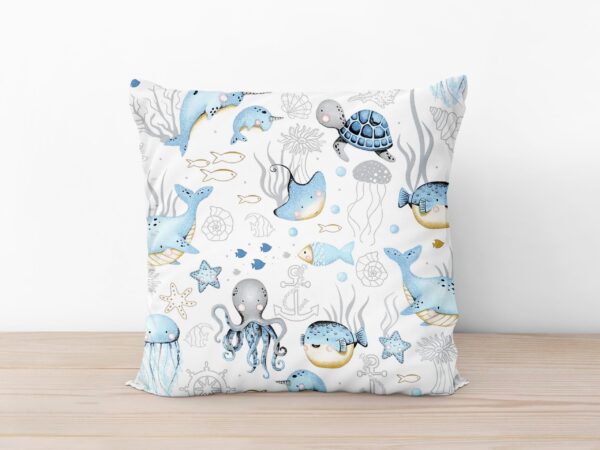 Bavlněný povlak na polštář mořský svět značky Škodák