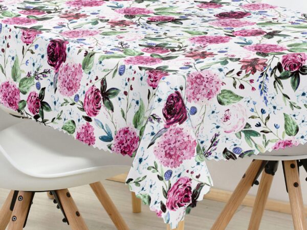 Hranatý teflonový ubrus hortenzie značky Škodák